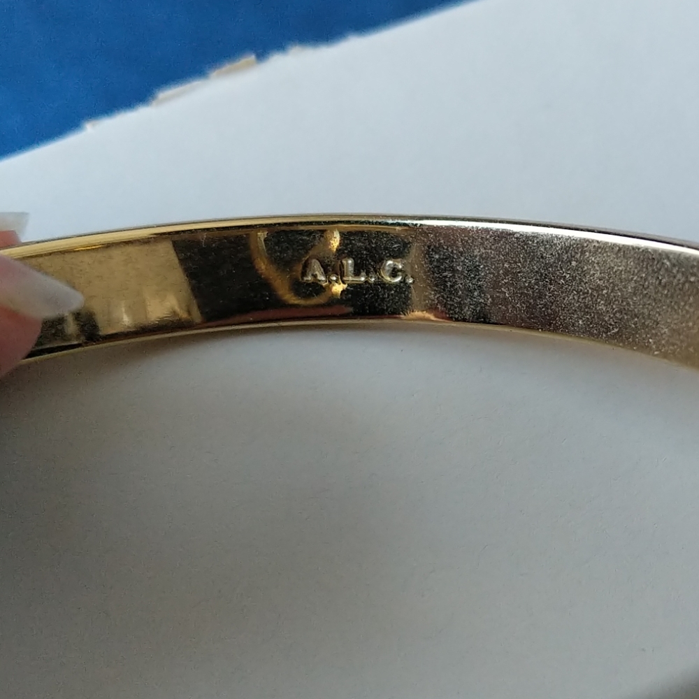 A.L.C. Bondage White Enamel Bangle - Picture 2 of 4